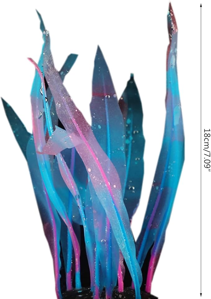 Aquarium Artificial Kelp Soft Silicone Plant Move With Water Flows 7 Inch High Realistic Seaweed Fish Tanks Decorations Silicone Seaweed Aquarium Plant Kelp Aquarium Plant Decor Realistic Fish Tanks