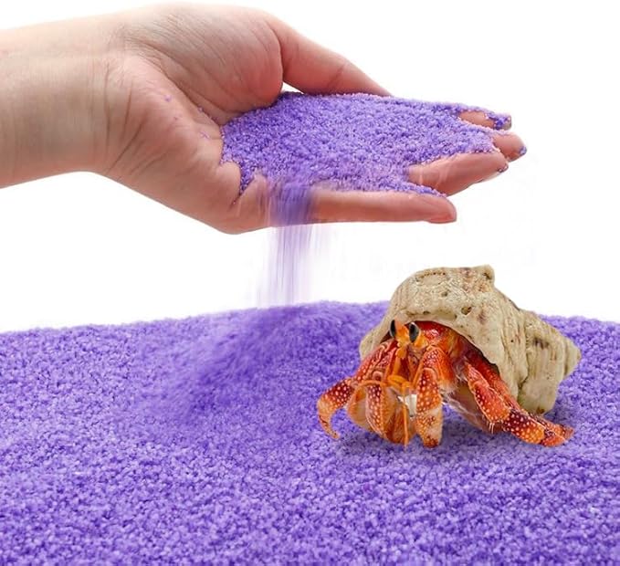 Purple Substrate Sand, Reptiles, Aquarium Decorations, Aquarium Sand, Terrarium Bedding, Fish, Amphibians Shallow-Water Creature Supplies (200, g)