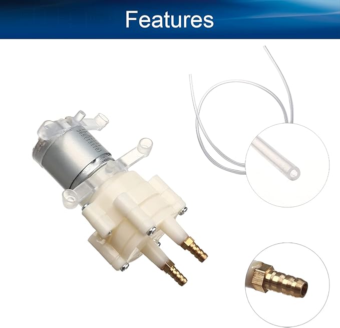 Heyiarbeit 5-12V Electric Diaphragm Pump Water Pumps Self Priming 1.5-2L/Min DC Diaphragm Pump 3x5mm for Tea Machine Aquarium Water Cooling Fish Tank 1PCS