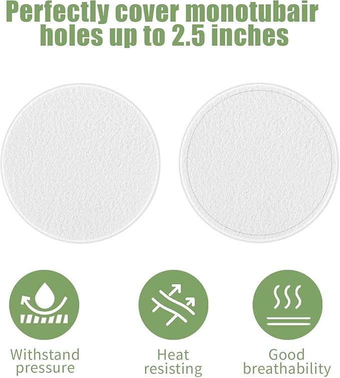 TINSKY 24 Pcs 2.5" Monotub Adhesive Filter Disks-3MM Thick Monotub Filter Discs-Monotub Filters for Mushroom Growing Supplies Filter Pad Replacements
