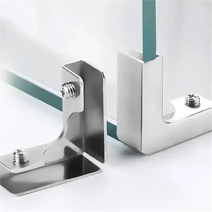 Aquarium lid Clips T Cross L-Shaped Glass Fixing Clip Glass Combination, Fixing Bracket Reinforced Clip Ceramic Tile Fish Tank Accessories(SZ10.5-X Type 6-8mm)