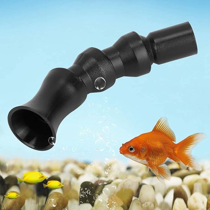 Zerodis Aquarium Nozzle, Fish Water Outlet Pipe 360 Degree Rotating Nozzle Tackle Pump Accessories Flat Duckbill Tornado(25mm Tornado)