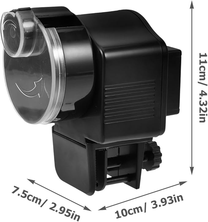 Toddmomy Automatic Aquarium Fish Feeder for Small Tanks Timed Auto Fish Feeding Device Battery Not Included Aquarium Accessory and Turtle Feeding