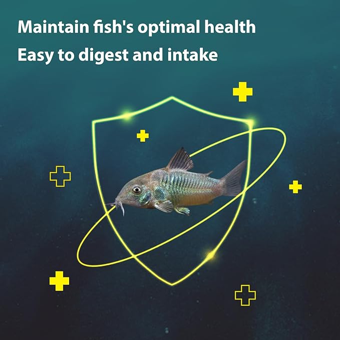 Fish Food for Bottom Feeders (2.1 Oz), Balanced Diet, Sinking Tablets for Bottom Breeders, Sinking Wafers