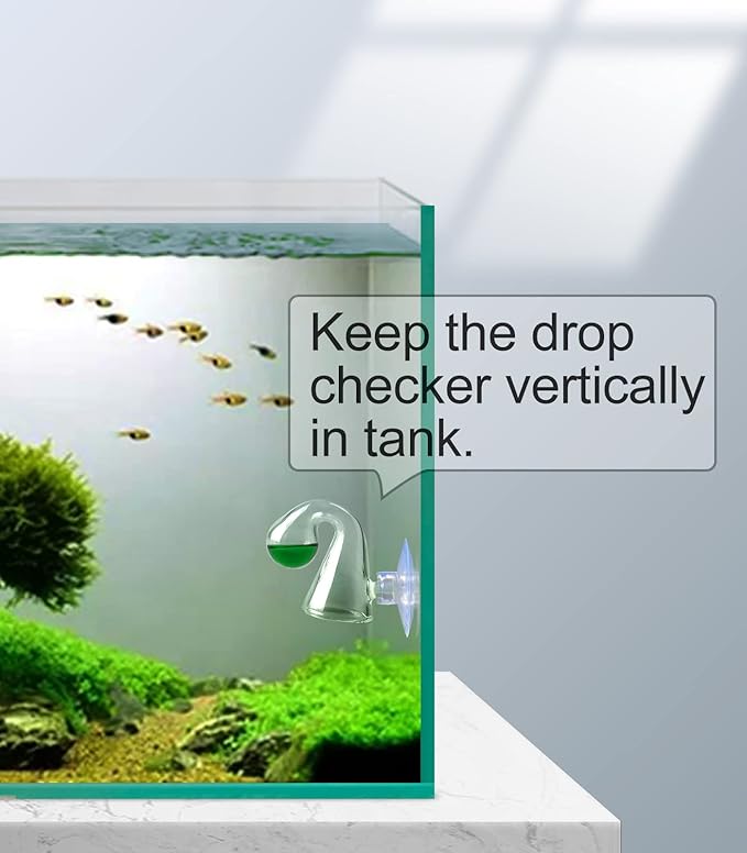 Aquarium CO2 Drop Checker CO2 Indicator (Glass Checker+15ml)