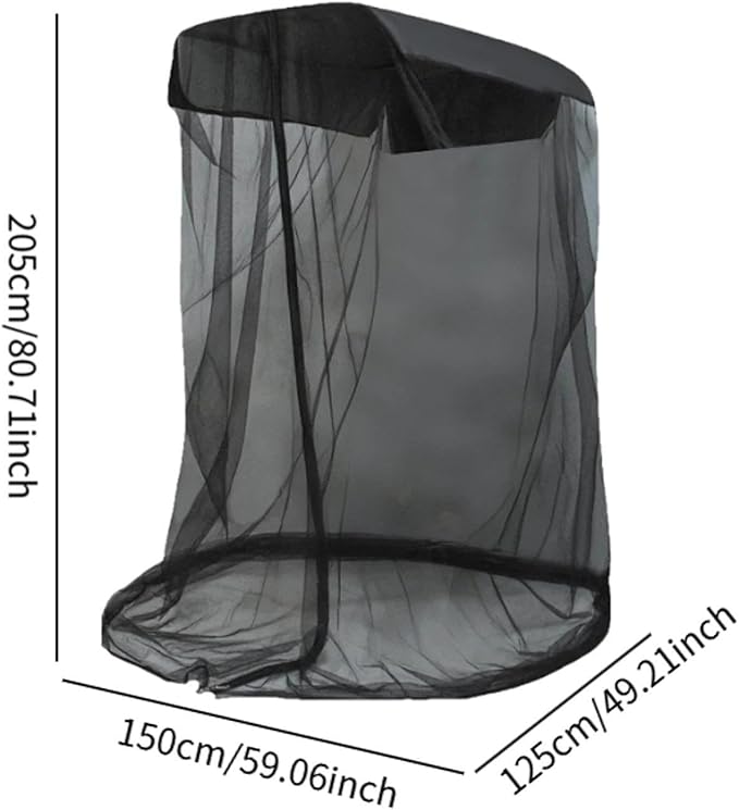 Waterproof Roof Chair Netting, Net Cover for Canopy Chair, Balcony, 155x125x205cm