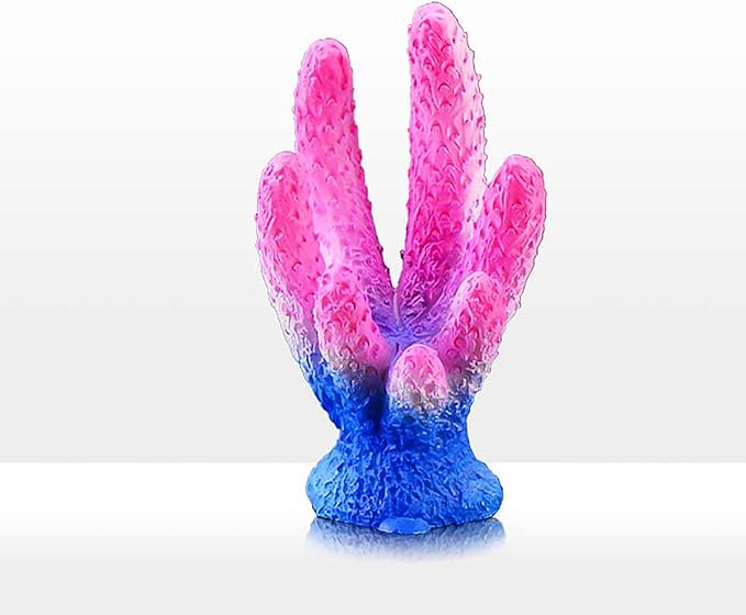 4 Pcs Artificial Coral Plant Aquarium Decorations Decor Artificial Polyresin Colorful Coral Reef Decoration Fish Tank Accessories Aquarium Decor Betta Fish Tank Aquarium Landscape (Style B)