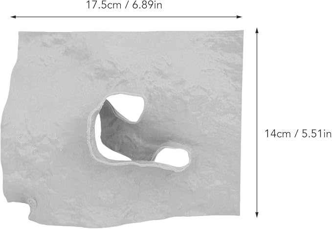 MAVIS LAVEN Aquarium Decorations Cave, 3D Printed Fishtank Hideaway Ornament with Intricate Details for Home, Safe PETG Material 6.89 x 5.51in (Gray)