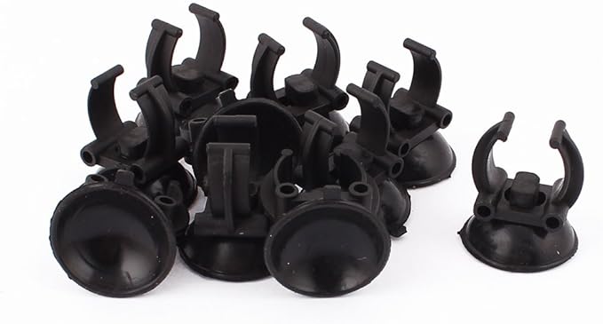 uxcell Universal Aquarium Fish Tank Suction Cup Heater Clips Clamps 33mm Dia 10pcs Black