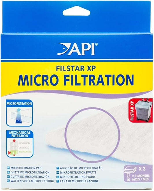 API FILSTAR XP MICROFILTRATION Aquarium Canister Filter Filtration Pads 3-Count, FILSTAR MICRO FILTRATION PADS, Whites & Tans