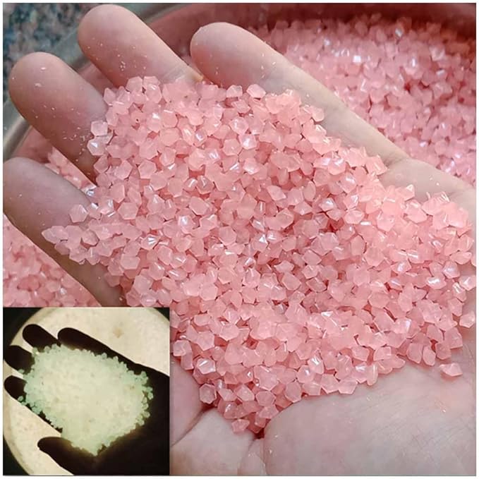 8000Pcs Glow in The Dark Rock Outdoor Decorations 200g Luminous Gravel Small Pebble Decoration Suitable for Garden Fish Tank Aquarium Flowerpot Walkway（Orange）
