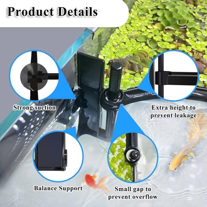 Floating Plant Corral for Aquarium, Fish Tank Accessories to Protects Duckweed from Filters, Automatically Adjusts Height According to Water Level, Suitable for All Duckweed and all aquariums(Style 2)