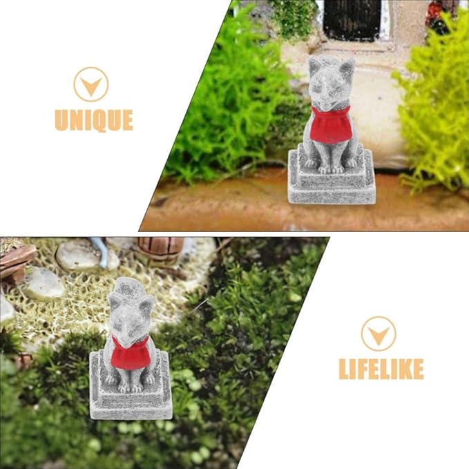 Milisten 1 Set Japanese Shrine Decoration DIY Decor Aquarium Landscape Prop Sand Table DIY Ornament Torii Sculpture Zen Style Statue Micro Landscape Decoration Sand Table Decoration, 9.00X8.00X3.00CM