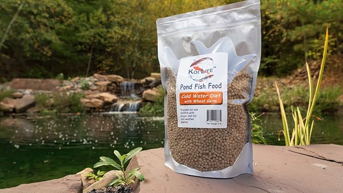 Natural Waterscapes Koi Life Pond Fish Food | Wheat Germ Fish Food | Cold Water Diet for Koi & Goldfish | Fall Winter Food