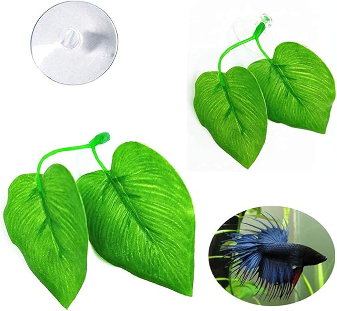 Pet Supplies Animals Toys Artificial Plant Leaf Betta Hammock Fish Tank Spawning Rest Bed Aquariums Decor