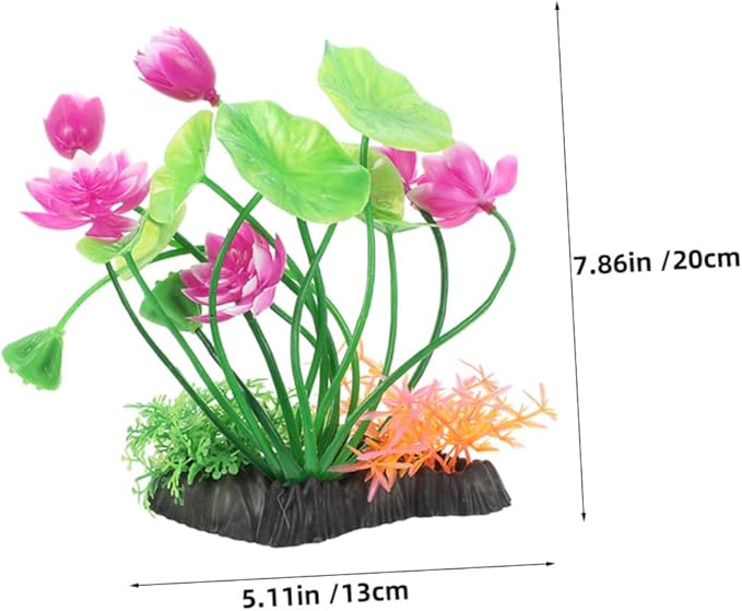Ipetboom 2pcs Artificial Aquarium Plant Decoration Simulation Water Grass for Fish Tank Lightweight Fish Decor Realistic Aquarium Accessory for Office