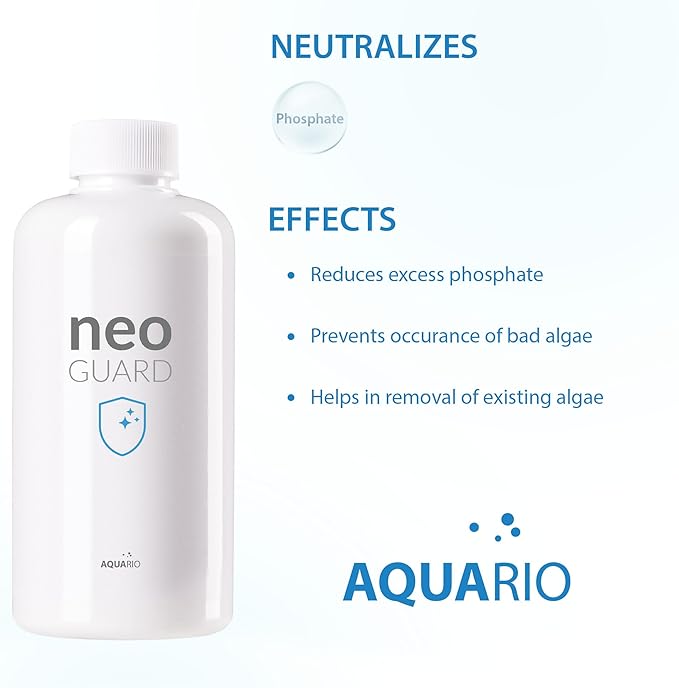 Aquario Neo Guard - Phosphate Remover & Algae Prevention Solution for Aquariums - Prevents Algae Growth, Removes Excess Phosphates, Maintains Clear Water - Water Conditioner for Aquarium Tank - 1000ml