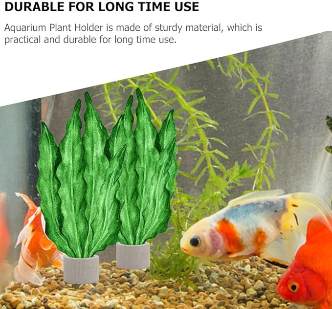 iplusmile Aquarium Plant Holder Rings 1.77In Ceramic – Weighted Anti-Float Secure Fixing – for Fish Tanks Freshwater Aquariums Shrimp Tanks for Live Aquatic Plants Grass Decor