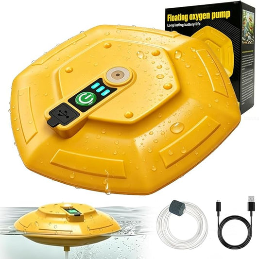 Aerator for Fish Live Minnows Bucket Bait with Fishing Floats Tank Air Bubbler Rechargeable Floating Pump Cooler Basket Portable Well Continuous Oxygen Faucet Tanks Bubble