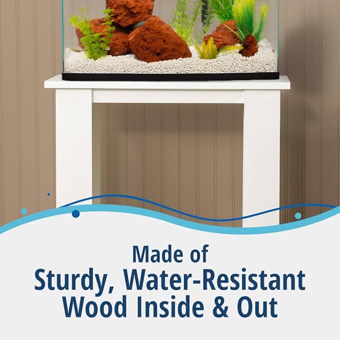 Tetra 5-10 Gallon Fish Tank Stand, Easy To Assemble in Less than 2 Minutes, No Tools Required, Water-Resistant Wood Stand For Freshwater And Saltwater Aquariums, Sturdy Stand Designed For Durability