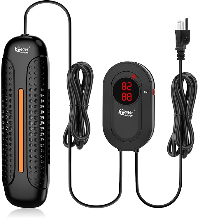 hygger Aquarium Heater 300W/500W/800W/1000W/1200W Fish Tank Heater with Multiple Security Protections, Anti-Cooking Fish Alarm, Auto Stop Heating Protection, Fish Heater for Freshwater Saltwater Tank