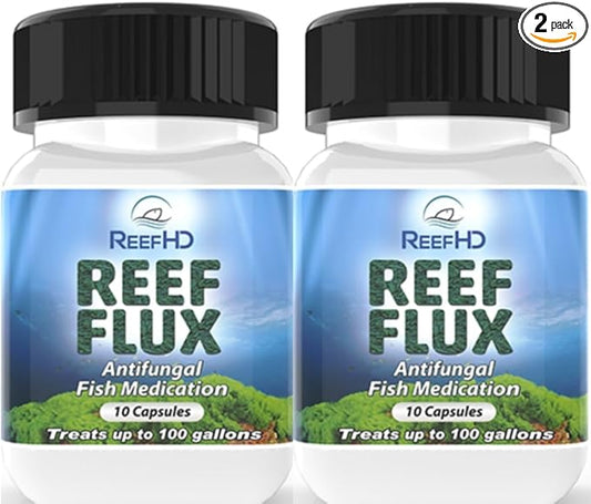 ReefHD Reeflux FIuconazole 200mg fungaI Fish lnfections lchthyophonus SaproIegnia KlLL Bryopsis Green Hair AIgae Aquarium Reef Flux AIgae Buster (Two Packs)
