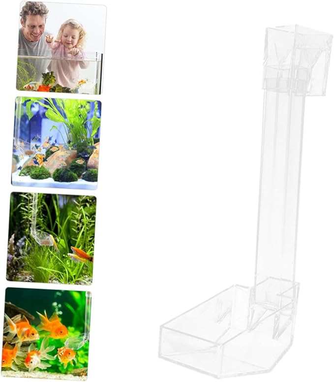 TOYANDONA Aquarium Fish Feeder Shrimp Feeding Tube 21cm Acrylic Automatic Feeder for Betta Tank Vacation Feeding Aquarium Accessories