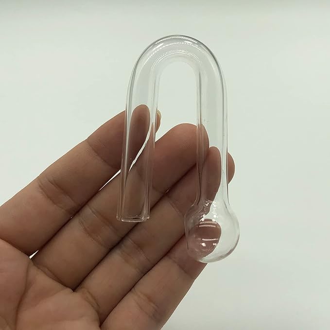1PCS CO2 Drop Checker J Shape Glass Hang On Monitor CO2 Indicator for Aquarium Planted Fish Tank