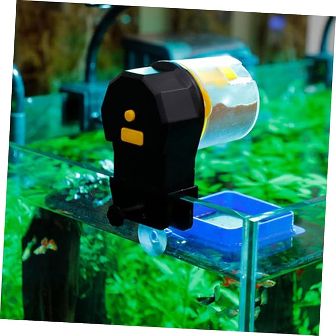 1set Automatic Fish Feeder Adjustable Timer for Aquarium Battery Operated Vacation Feeding Tool for and Aquatic Pets Easy to Clean and Stable Design