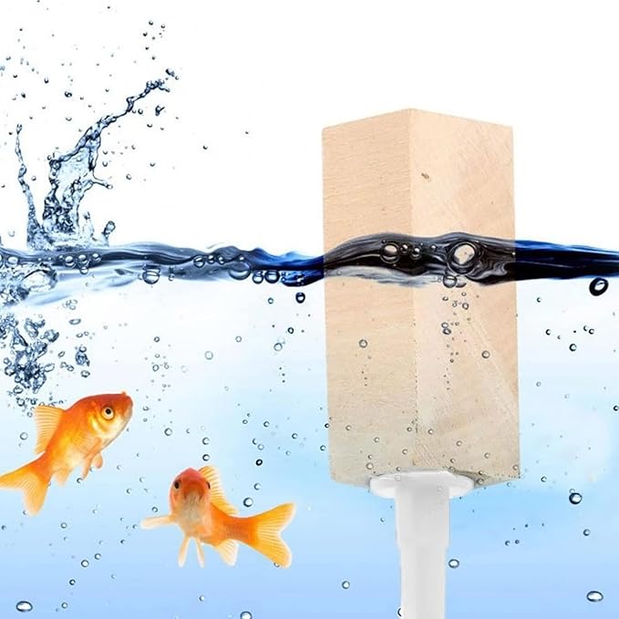 Aquarium Natural Wooden Air Bubble Stone Diffuser Increasing Wood Air Stone for Fish for Pond Smooth Texture