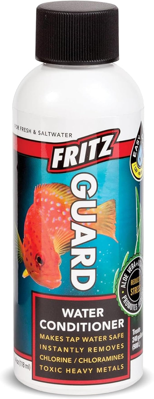 Fritz Aquatics FritzGuard Water Conditioner/Dechlorinator Makes Tap Water Safe for Fresh & Salt Water Aquariums (4-Ounce)
