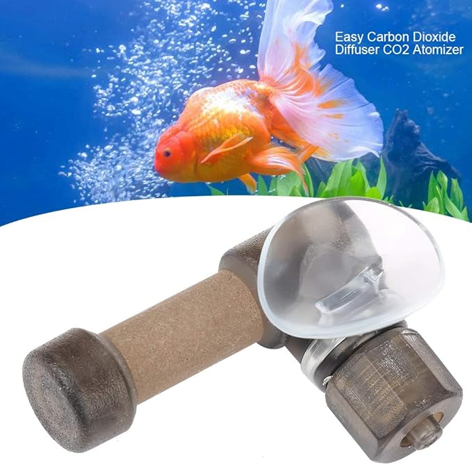 KUIDAMOS Easy Carbon Dioxide Diffuser, CO2 Atomizer Carbon Dioxide Atomizer Oxygen Pump Diffuser19g~24g,4.5 * 4 * 1.7cm ABS Brown,for Super Fish Aquarium Equipment(Brown)