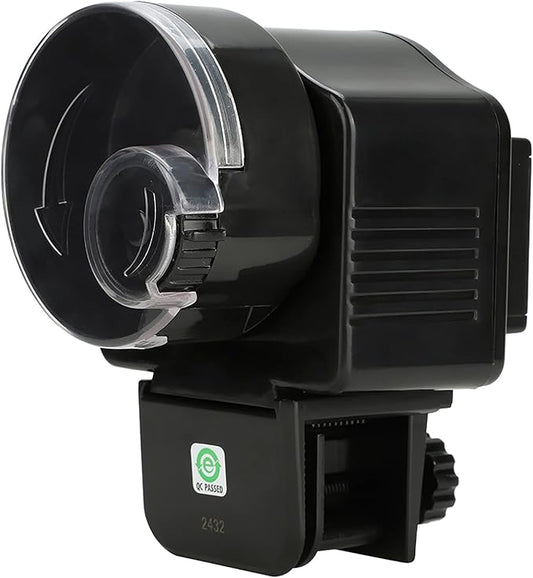 Automatic Fish Feeder, Digital Timer Fish Food Dispenser for Aquarium with 2 Fixing Methods for Dry Flakes Granular Food