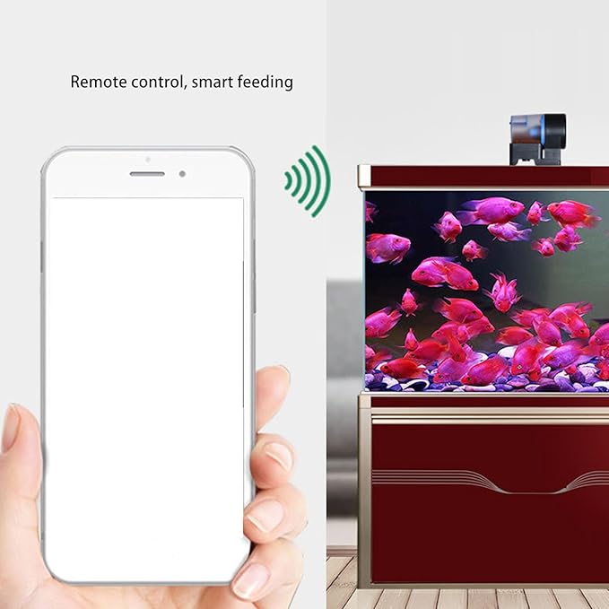 Automatic Fish Feeder for Aquarium, 200ml Auto Food Dispenser with Timing Feeding, Mute Design for Betta Koi Turtle Small Tank