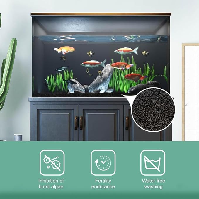 NEZO Aquarium Bio Ceramic Substrate Gravel, 7 lbs, Plant and Shrimp Stratum for Fish Tank
