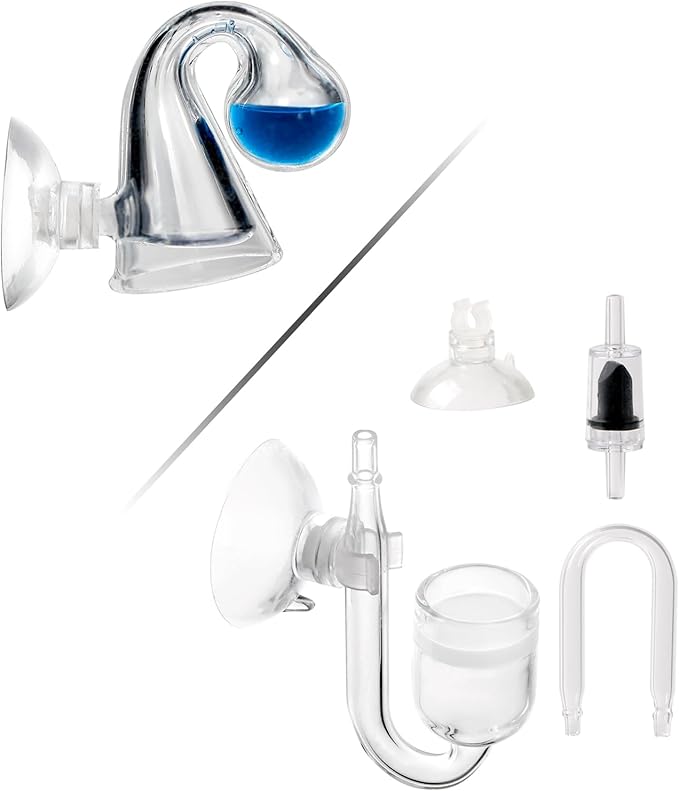 Aquarium Glass CO2 Diffuser + Glass CO2 Drop Checker