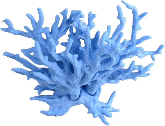 Blue Artificial Aquarium Plant Ornament Decor Plastic Coral Reef Fish Tank Decoration
