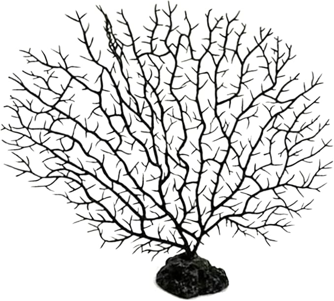Artificial Coral Branch Decor Faux Reef Sea Fan Decorations for Aquariums Fish Tanks Landscape Ornament