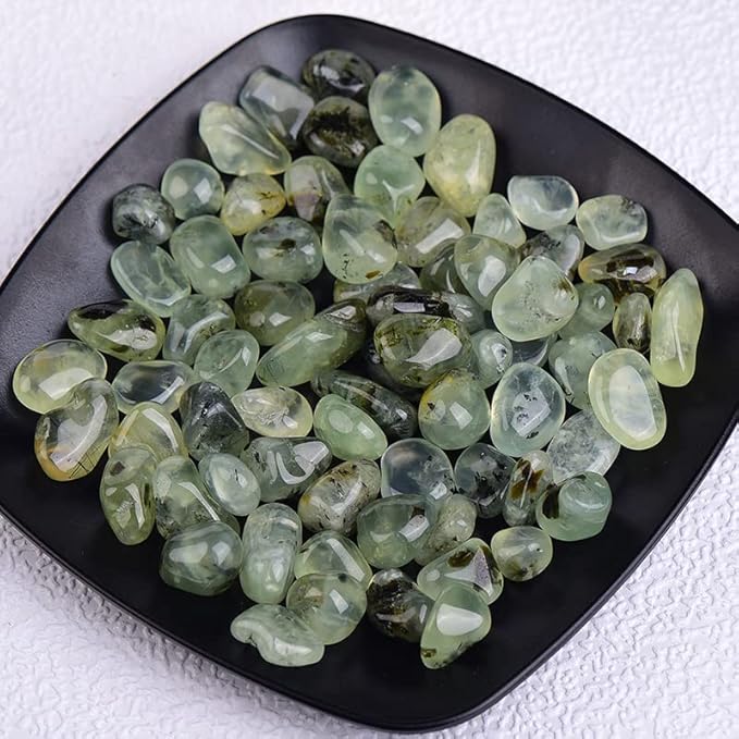 50/100g Natural Stones Gravel Crystals Chip Quartz Minerals Tumbled Agates Specimen Gemstones Home Aquarium Decor,Prehnite,100g