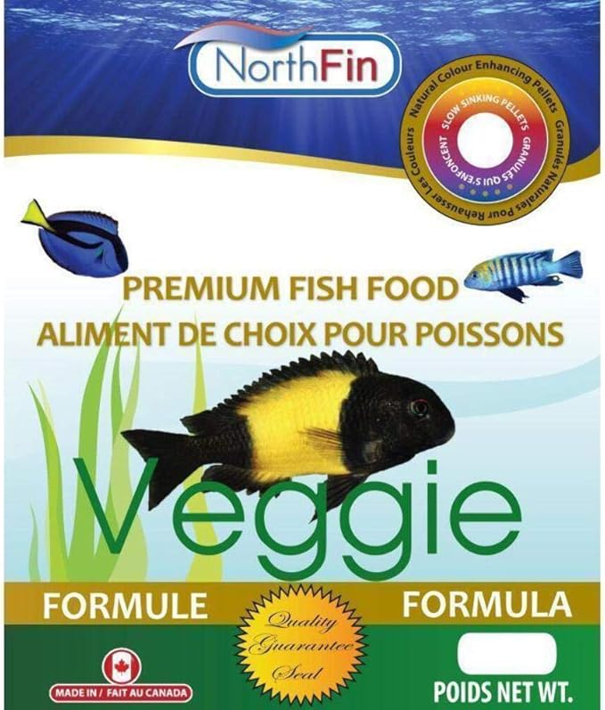 Northfin Veggie Fish Food Formula – Slow Sinking Pellets for Herbivorous Fish (2mm, 250g) | Premium Organic Kelp-Based Diet with Spirulina & Astaxanthin for Enhanced Color & Digestive Health
