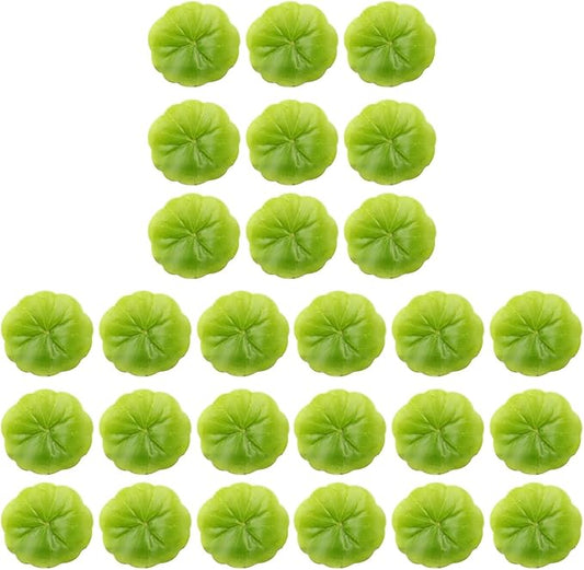 PRETYZOOM 90pcs Mini Artificial Floating Foam Lotus Leaves Lily Pads Artificial Foliage Pond Decor for Pond Pool Home Aquarium Decoration (2.36")