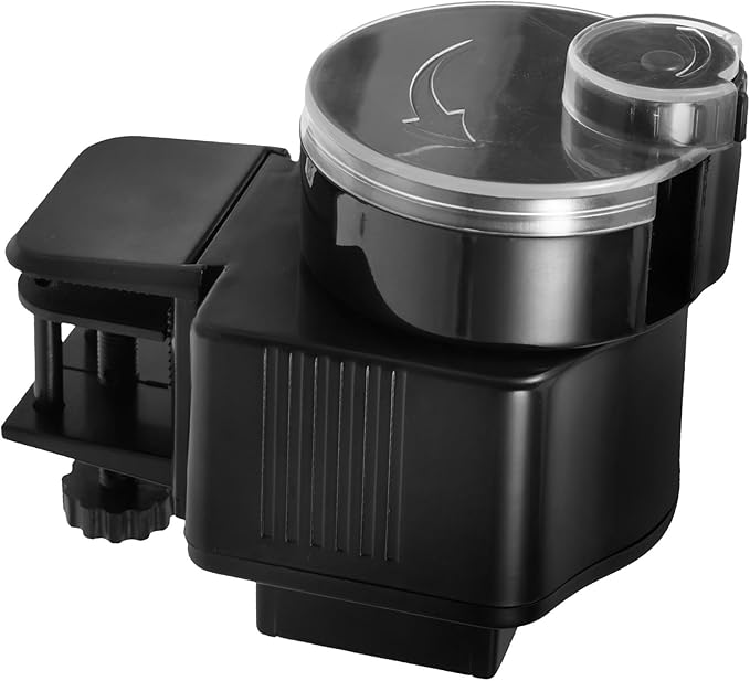 Hemobllo Automatic Fish Feeder for Aquarium Tank, Timer Controlled Feeding Tool, Small Tank Food Dispenser for Goldfish and Aquatic Pets