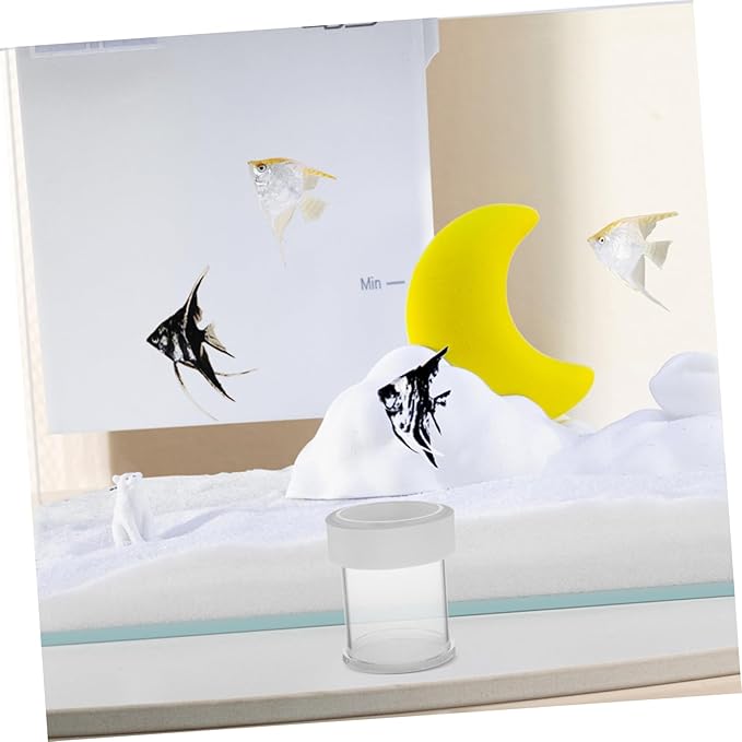 TOYANDONA Acrylic Fish Tank Feeder Dish Floating Feeding Bowl for Guppies and Fish Semi Automatic Portion Control Aquarium Accessories