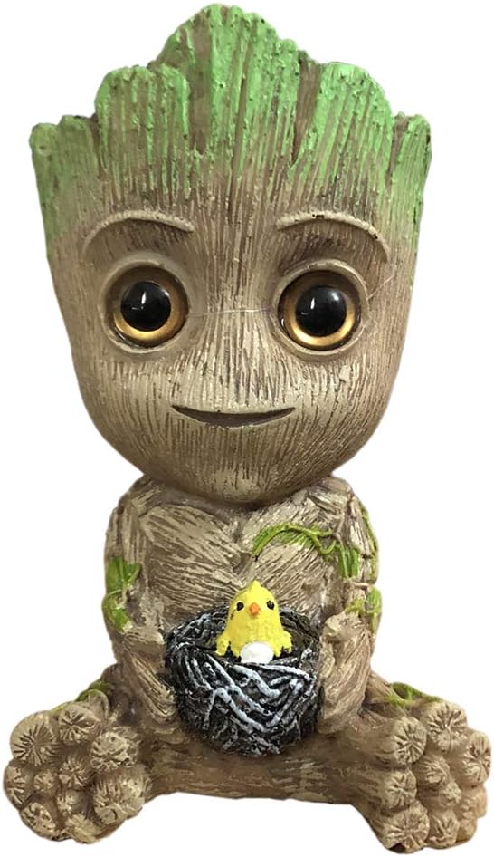 SLOCME Aquarium Groot Air Bubbler Decorations - Oxygen Pump Resin Crafts for Aquarium Fish Tank Decor,with Air Bubbler Stone for Aquarium