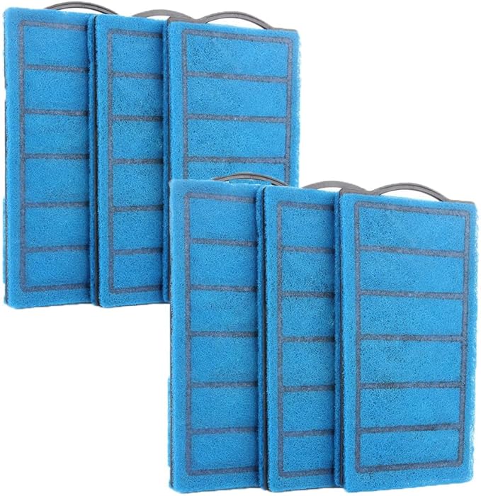 KINGYEENUO 6 Pack Filter Cartridges for Aquarium Filter Accessories, Aquarium Internal Filter Cartridges, Replacement Filter Cartridges for 5 to 40 Gallon Tank