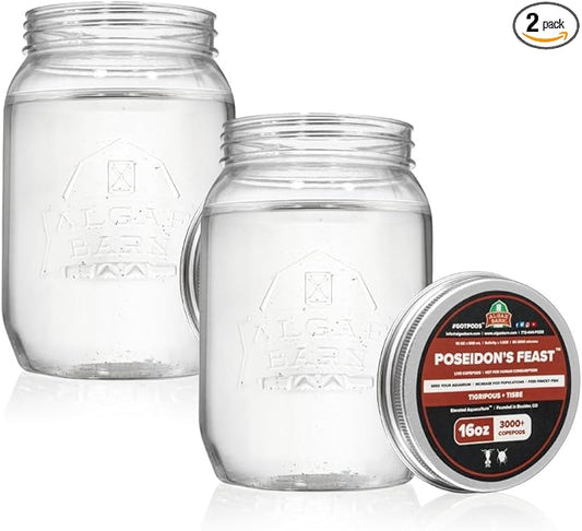 AlgaeBarn Poseidon's Feast :: Live Marine Copepods - 3000+ Tisbe & Tigriopus Pods for Mandarin & Finicky Fish (32oz)