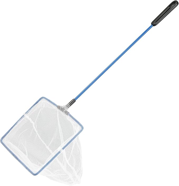 AQUANEAT Aquarium Fish Net, Small Fish Tank Cleaning Net, Food Wastes Skimmer for Small Ponds and Pools