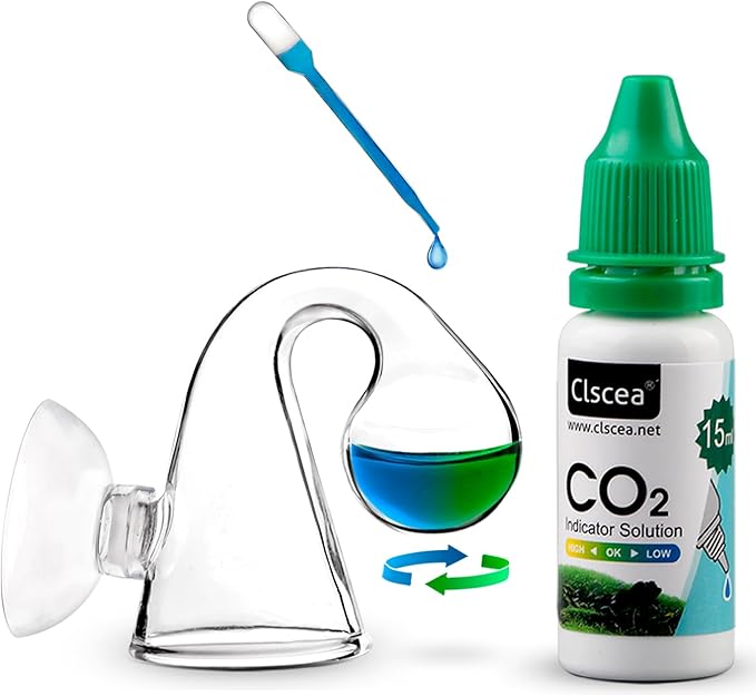 Aquarium CO2 Drop Checker CO2 Indicator (Glass Checker+15ml)