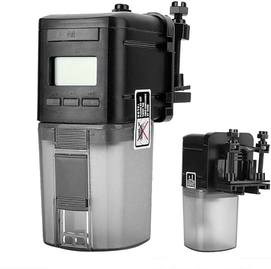 Yosoo Automatic Fish Feeder for Aquarium, Vacation, Weekend, Flake Pellets, Digital Timer, Black, Modern Style