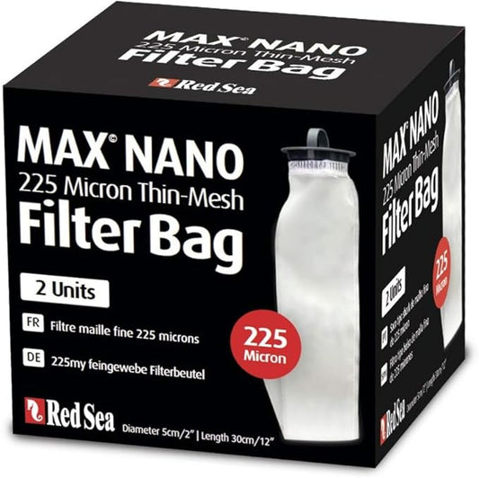 Red Sea Max Nano Replacement 225 Micron Thin-Mesh Filter Bag, 2 Pack (730773405800)